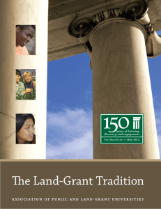The Land-Grant Tradition - Association of Public and Land