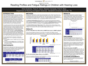 Reading Profiles and Fatigue Ratings in Children with