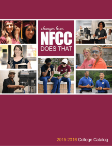 2015-2016 College Catalog - North Florida Community College