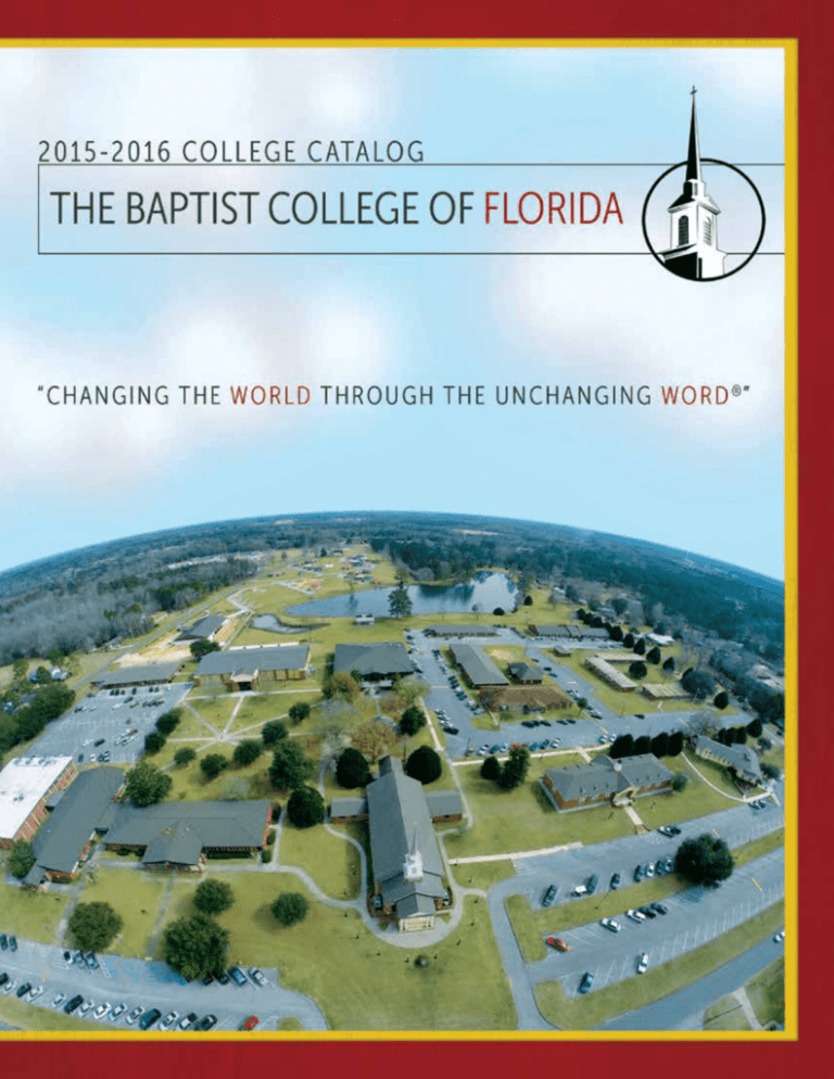 20152016 College Catalog The Baptist College of Florida