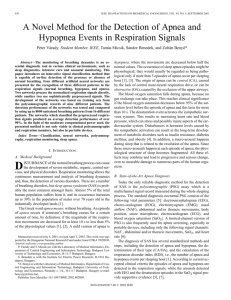 A novel method for the detection of apnea and hypopnea events in