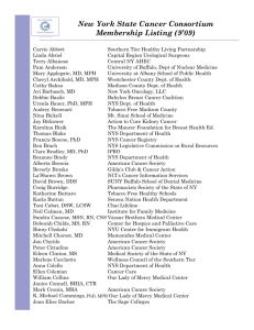 New York State Cancer Consortium Membership Listing