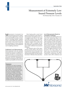 Measurement of Extremely Low Sound Pressure Levels