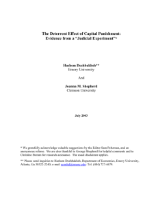 The Deterrent Effect of Capital Punishment