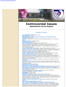 Controversial Issues