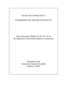 CT Death Penalty Commission Report: 2003 Study