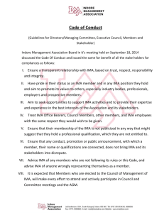Code of Conduct - Indore Management Association