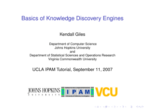Basics of Knowledge Discovery Engines