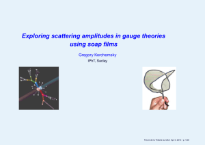 Exploring scattering amplitudes in gauge theories using soap films