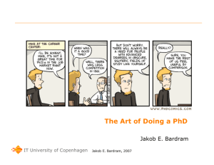 The Art of Doing a PhD