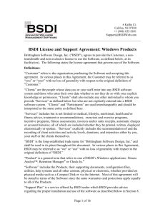 BSDI License and Support Agreement: Windows Products