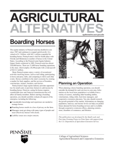 Boarding Horses - Agricultural Marketing Resource Center