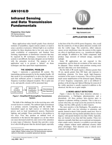 AN1016/D Infrared Sensing and Data Transmission Fundamentals