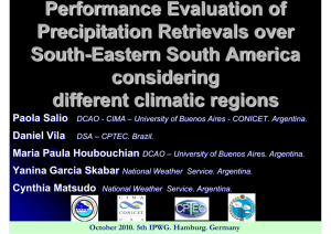 Performance Evaluation of Precipitation Retrievals over