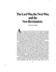 Walter LaFeber / The Last War, the Next War, and