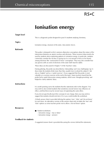 Ionisation energy