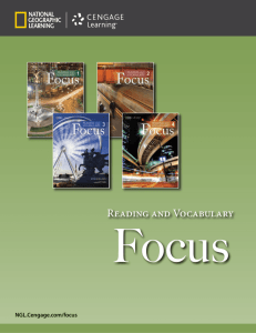 Reading and Vocabulary Focus Brochure