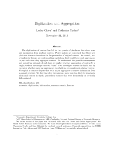 Digitization and Aggregation