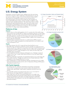US Energy System Factsheet - Center for Sustainable Systems