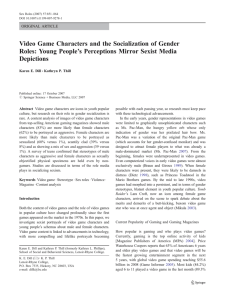 Video Game Characters and the Socialization of Gender Roles