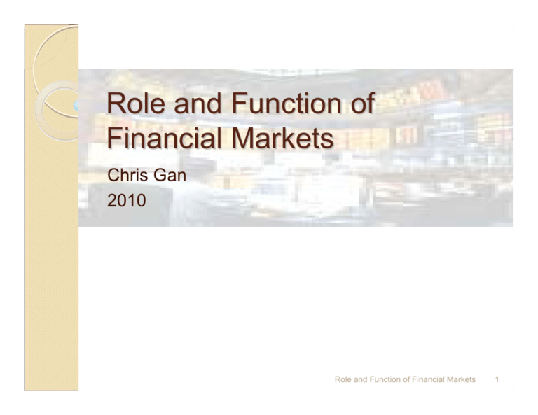 Role And Function Of Financial Advisor