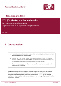 FG15/9: Market studies and market investigation references