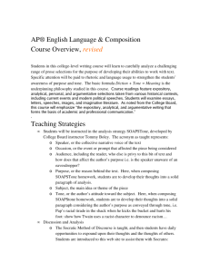 AP® English Language & Composition Course Overview