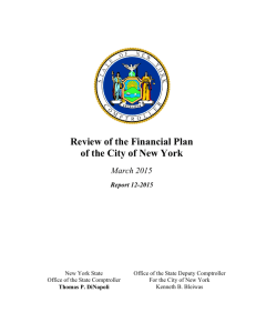 Review of the Financial Plan of the City of New York