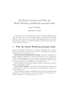 The Hardy Criterion and Why the Hardy