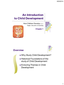 Siegler Chapter 1: An Introduction to Child Development