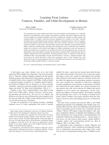 Learning From Latinos: Contexts, Families, and Child Development in