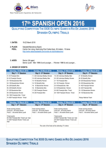 17th SPANISH OPEN 2016 - Real Federación Española de Natación
