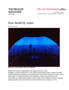 Fear death by water