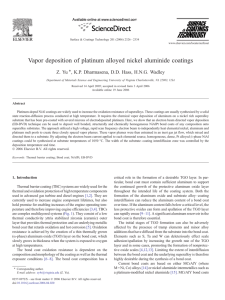 Vapor deposition of platinum alloyed nickel aluminide coatings