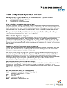 Sales Comparison Approach to Value
