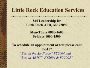 Little Rock Education Services - 19 Force Support Squadron