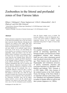 Zoobenthos in the littoral and profundal zones of four Faroese lakes
