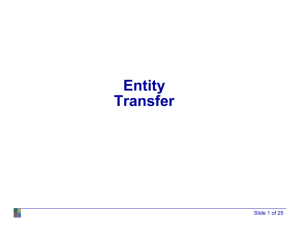 Chapter 8 -- Entity Transfer