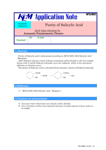 Purity of Salicylic Acid