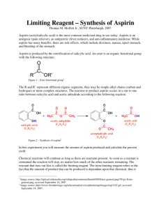 Limiting Reagent – Synthesis of Aspirin