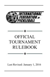 IFP Rules - International Federation of Pickleball