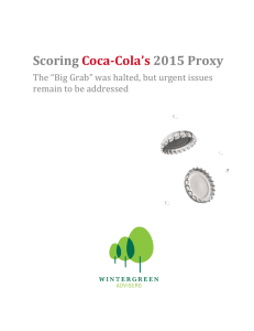 Scoring Coca-Cola - Wintergreen Advisers