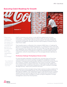 Executing Coke's Roadmap for Growth