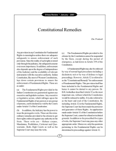 Constitutional Remedies