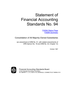 Statement of Financial Accounting Standards No. 94