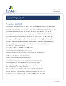 Accounting – US GAAP - Becker Professional Education