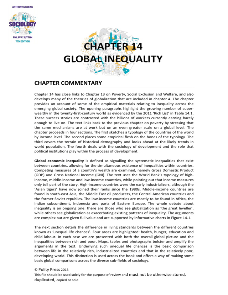 essay about global inequality