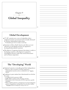 Socio 1 - 9 - Global Inequality