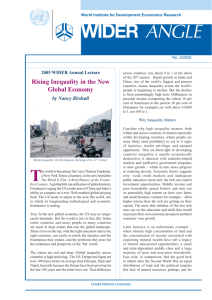 Rising Inequality in the New Global Economy