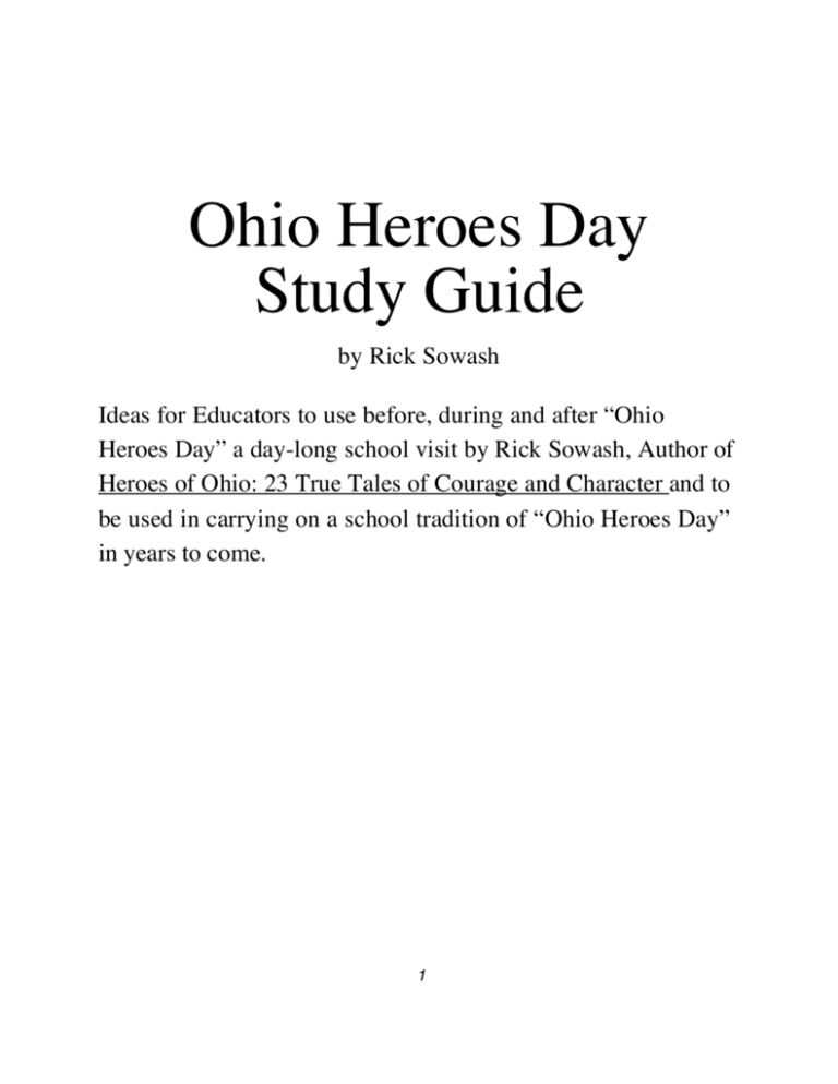 Ohio Heroes Day Study Guide
